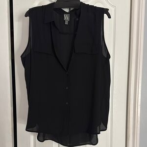 Women's Black Sleeveless Top